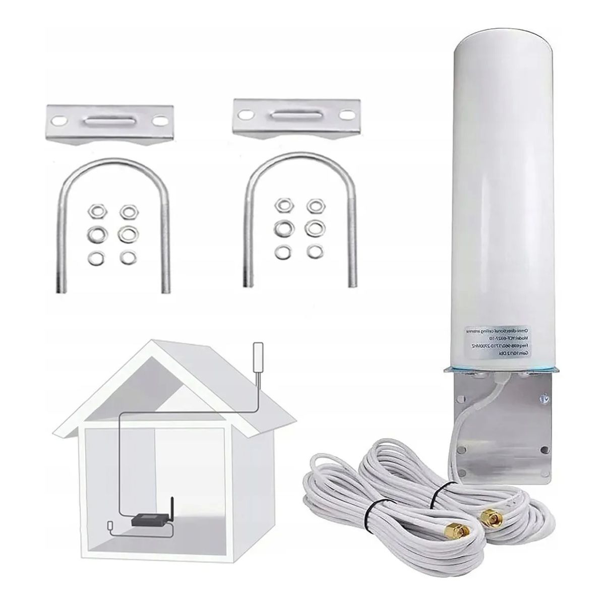 GENERICO - Antena Exterior 4g 3g 5g 12dbi Sma Antena Router Modem Wifi