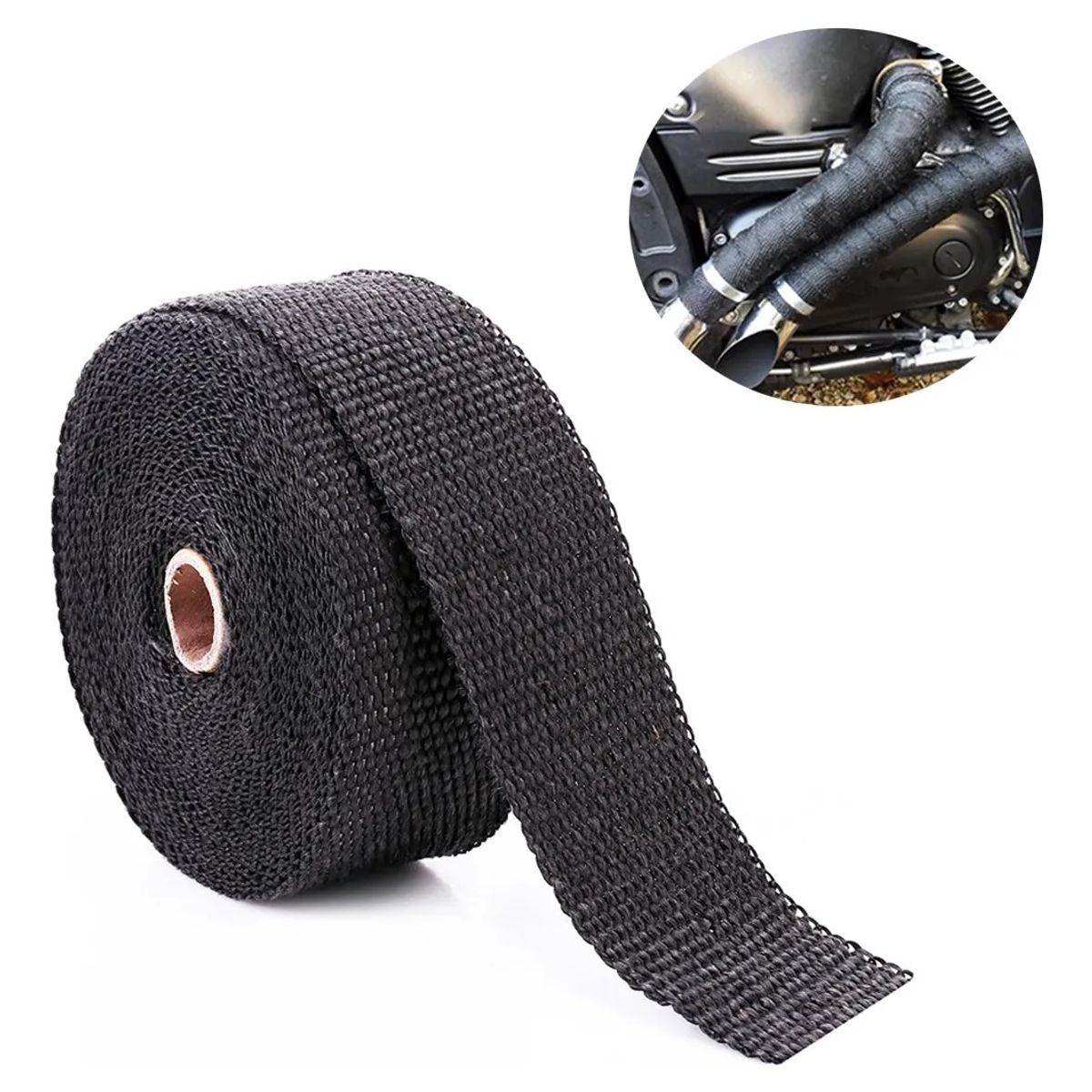 GENERICO - Cinta Termica Escape Moto Anti Quemadura Decorativa 10 Mts