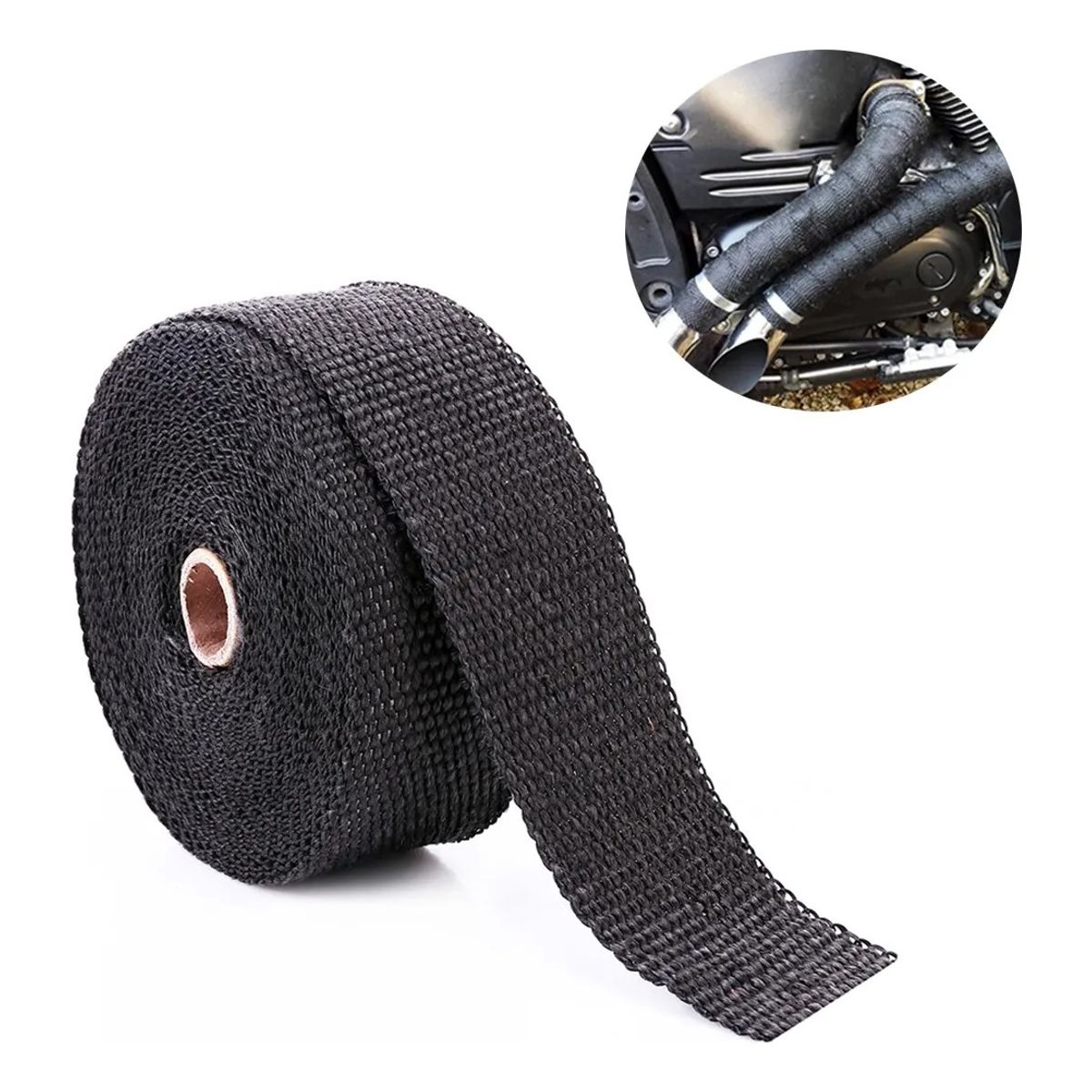 GENERICO - Cinta Termica Escape Moto Anti Quemadura Decorativa 10 Mts