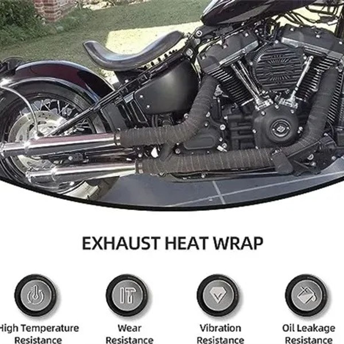GENERICO - Cinta Termica Escape Moto Anti Quemadura Decorativa 10 Mts