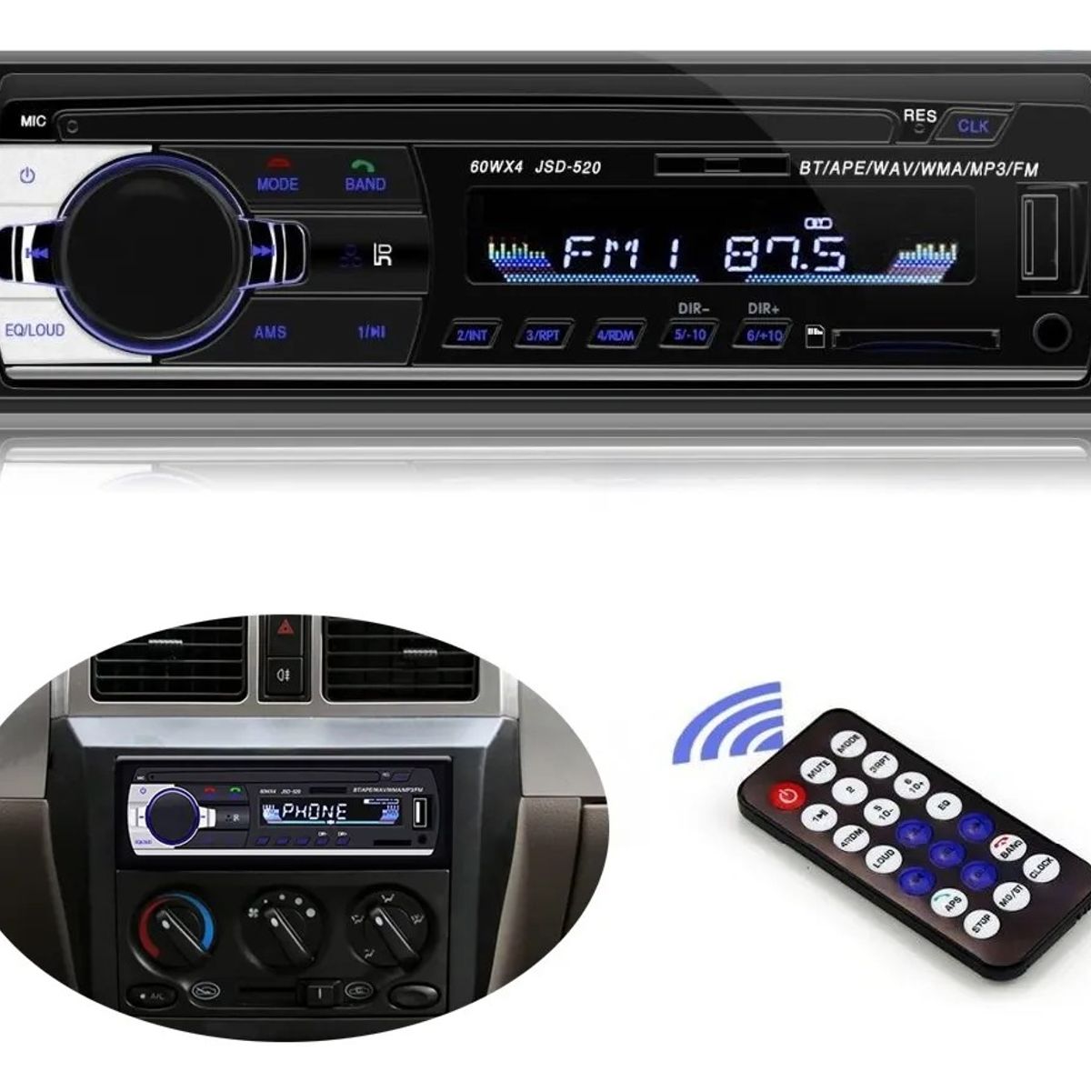 GENERICO - Estéreo Para Coche De 24 V, Radio De Camiones Y Buses