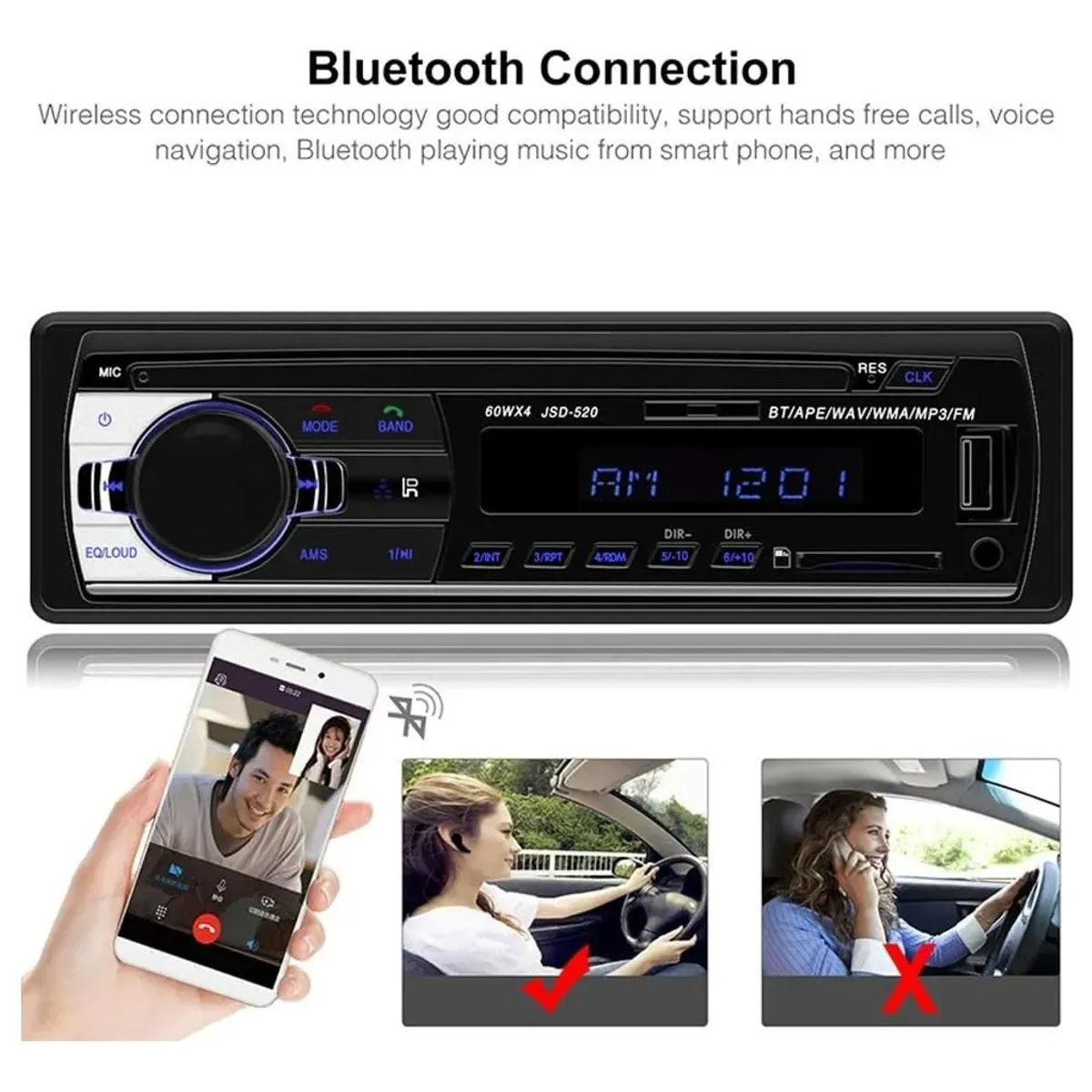 GENERICO - Estéreo Para Coche De 24 V, Radio De Camiones Y Buses