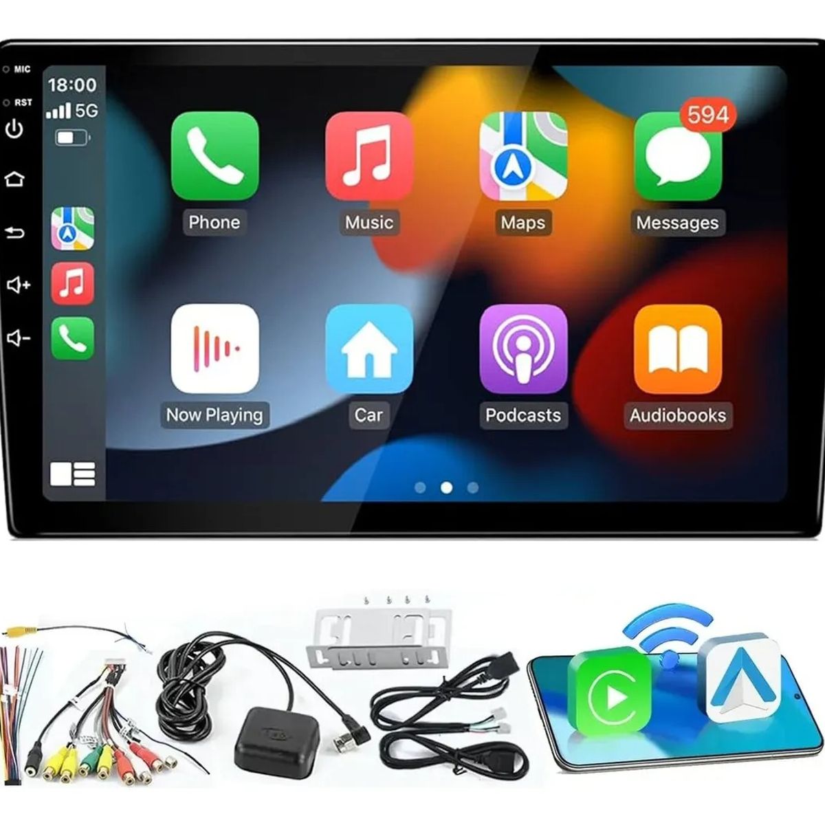 GENERICO - Radio Android Auto Carplay Qled 9pul Octa-core 4gb64gb Auto