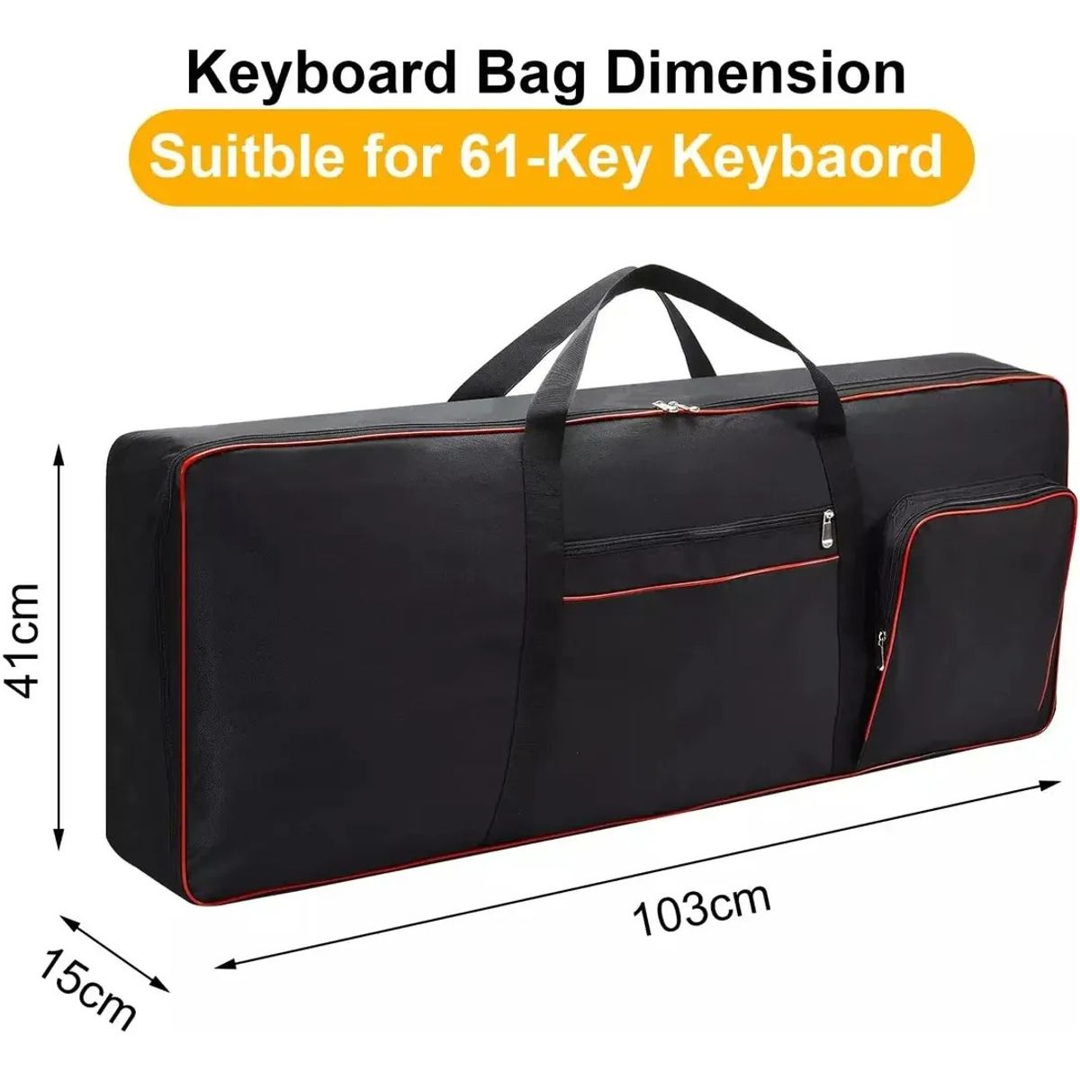 GENERICO - Funda Portátil Para Teclado Musical 61 Teclas Impermeable