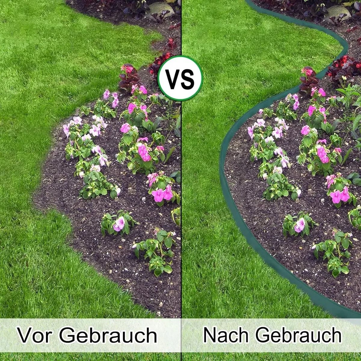 GENERICO - Separador Jardín Limitador De Césped 5cm×6m Verde + 18 Uñas