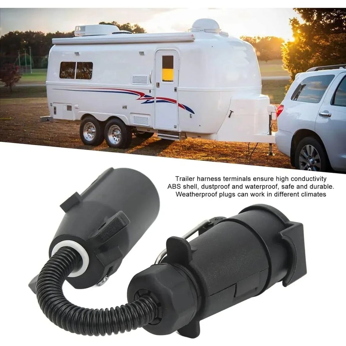 GENERICO - Adaptador Enchufe Vehículo Americano Remolque Europeo