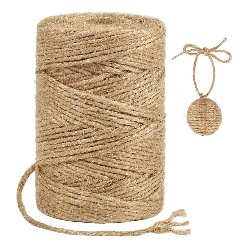 GENERICO - Hilo De Yute 2mm 1 Kg Rollo 830 Metros Marrón Claro