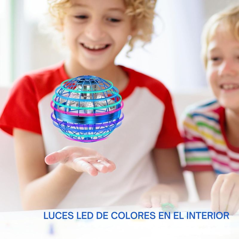 MOVI - Esfera voladora flynova pro giratoria 360° con luces led
