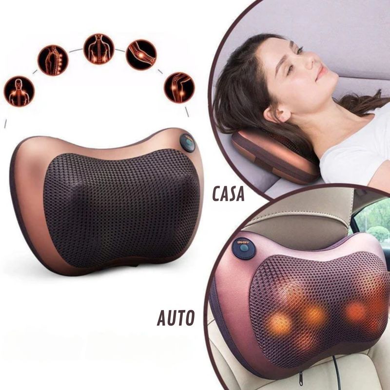 MOVI - Cojín Masajeador Multifuncional 3 en 1 (Auto - Casa - Oficina)