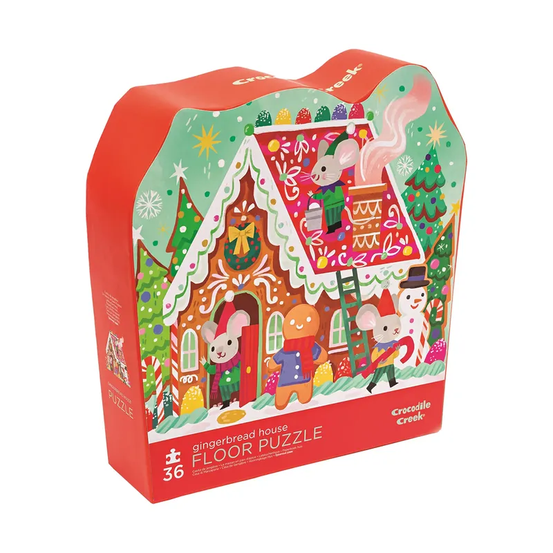 CROCODILE CREEK - Puzzle Navideño Casa de Jengibre 36pcs Crocodile Creek