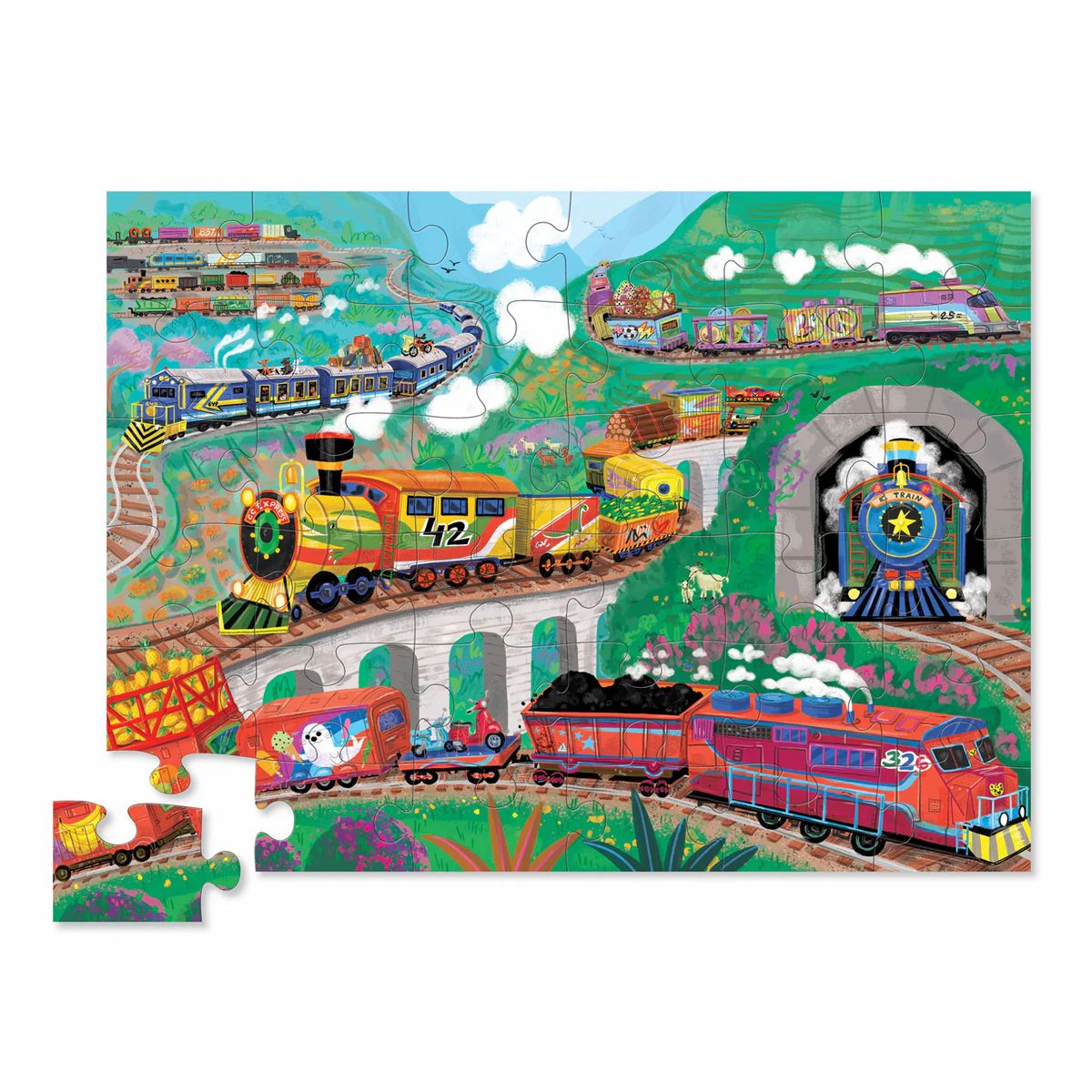 CROCODILE CREEK - Puzzle Tren 36pcs Crocodile Creek