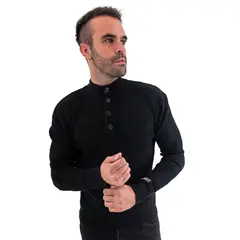 PARROT - Sweater de Cuello Alto con 4 botones