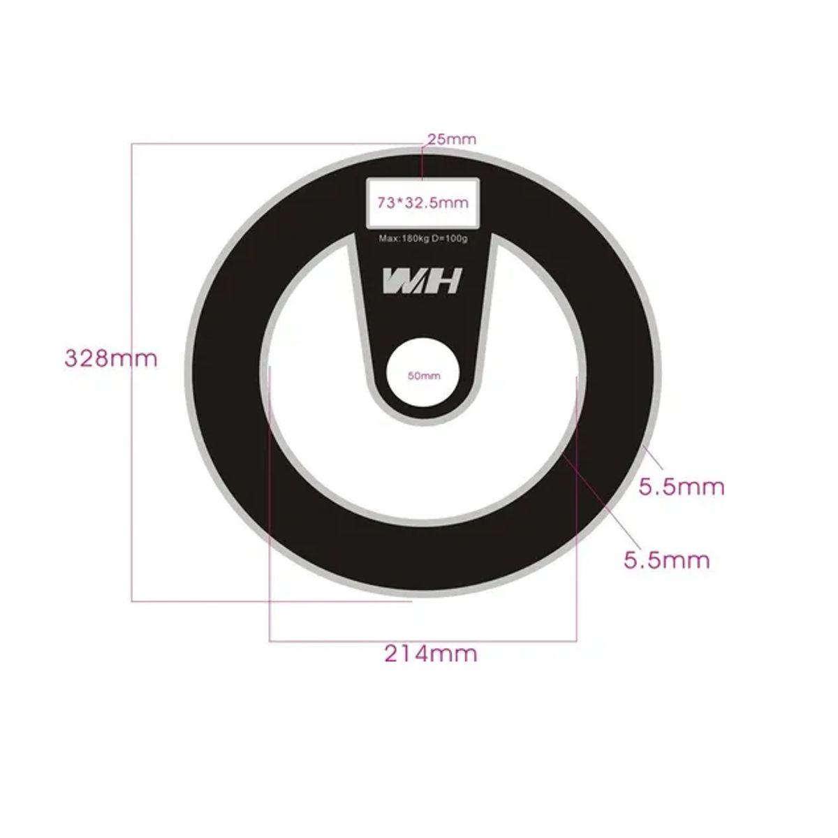 GENERICO - Báscula Electrónica Personal Hasta 180kg Balanza Xs-2021a