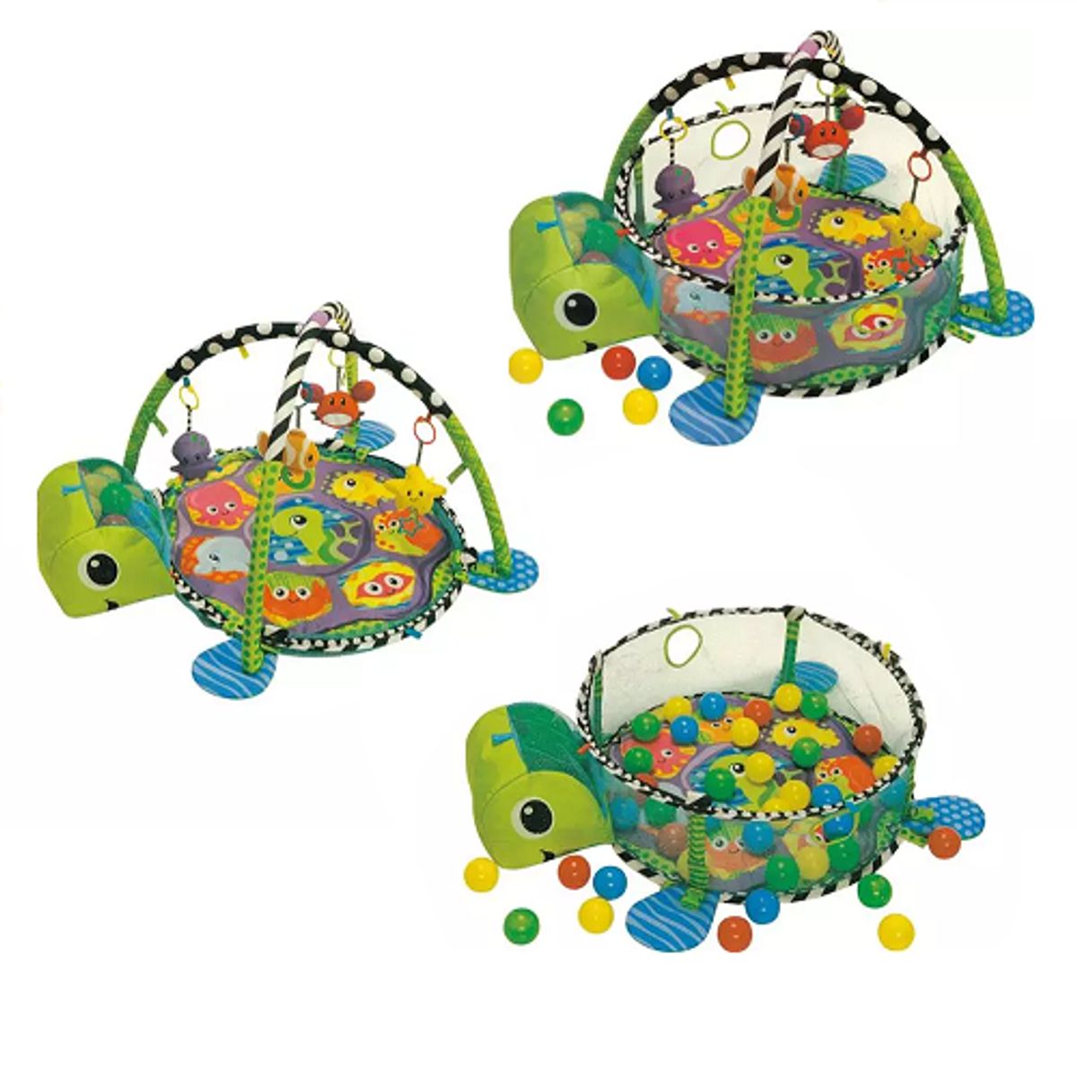 GENERICO - Gimnasio Bebé Tortuga con Pelotitas y Accesorios