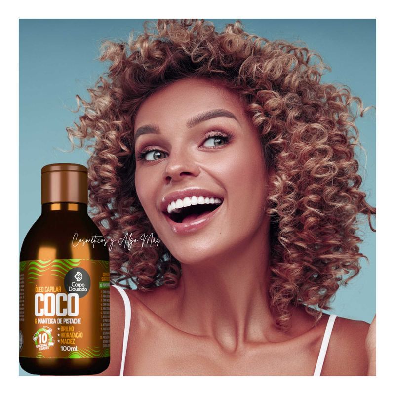 GENERICO - Aceite iluminador e hidratante capilar coco y manteca d pistacho 100ml