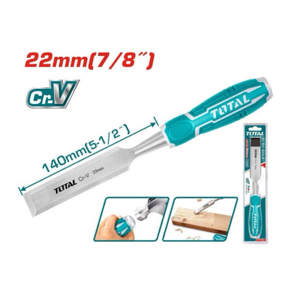 TOTAL TOOLS - Cincel Formon Para Madera 22mm Total Tht41226