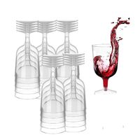50 Copas De Vino Copa Acrilico Copa Plastico Copas Fiesta Eventos Vino Cóctel 6oz/177ml Transparente