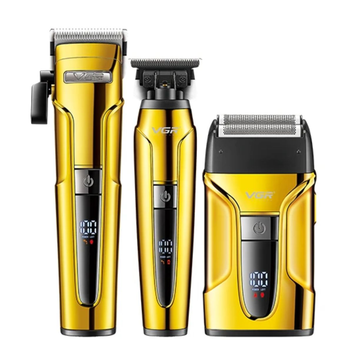 VGR VOYAGER - Kit CortadoraPelo Patillera Afeitadora VGR Prof V-694 Dorado