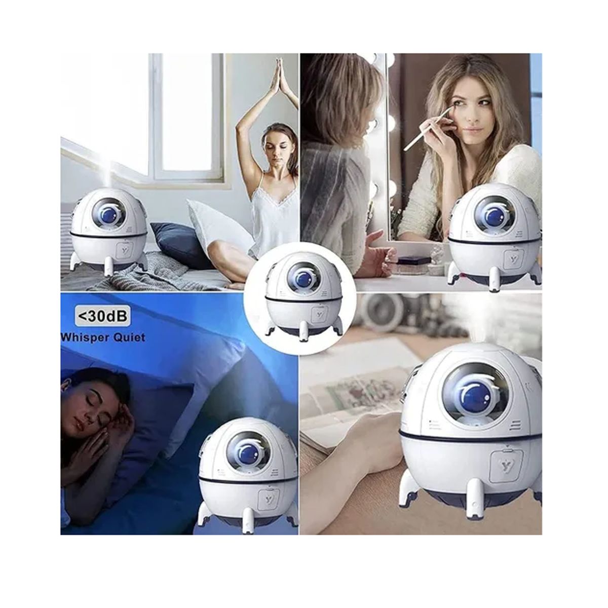 GENERICO - Humidificador Cápsula Espacial 220ml Usb Purificador Difusor