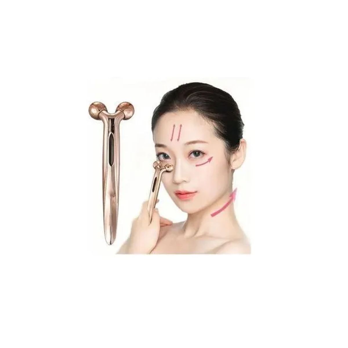 GENERICO - Masajeador Facial Corporal 3d Rodillo Manual Andorse