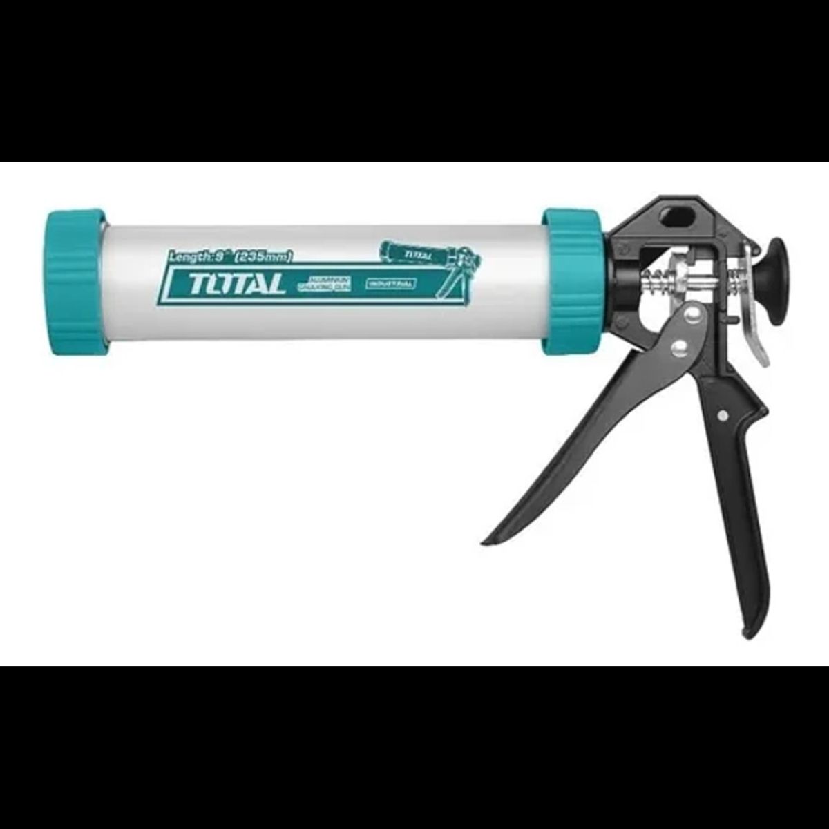 TOTAL TOOLS - Pistola Calafatera Aluminio Para Pate Silicona 9 PuLG