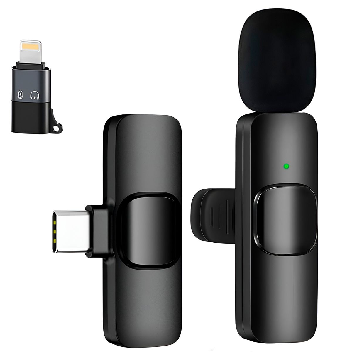 GENERICO - Microfono Inalambrico Para iPhone Microfono Lavalier Celular