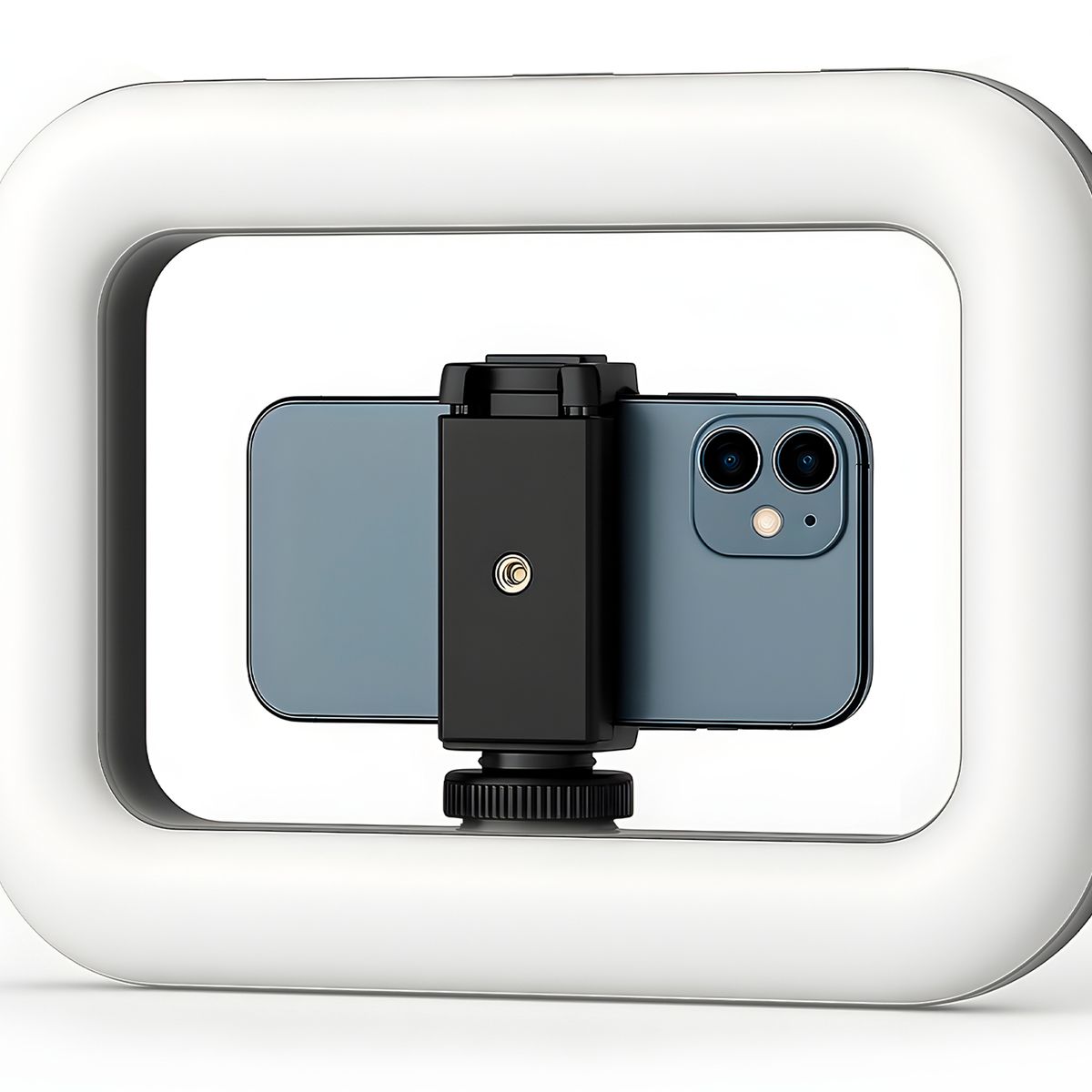 GENERICO - Estabilizador Portatil Para Telefono Con Luz Anular Foco Led