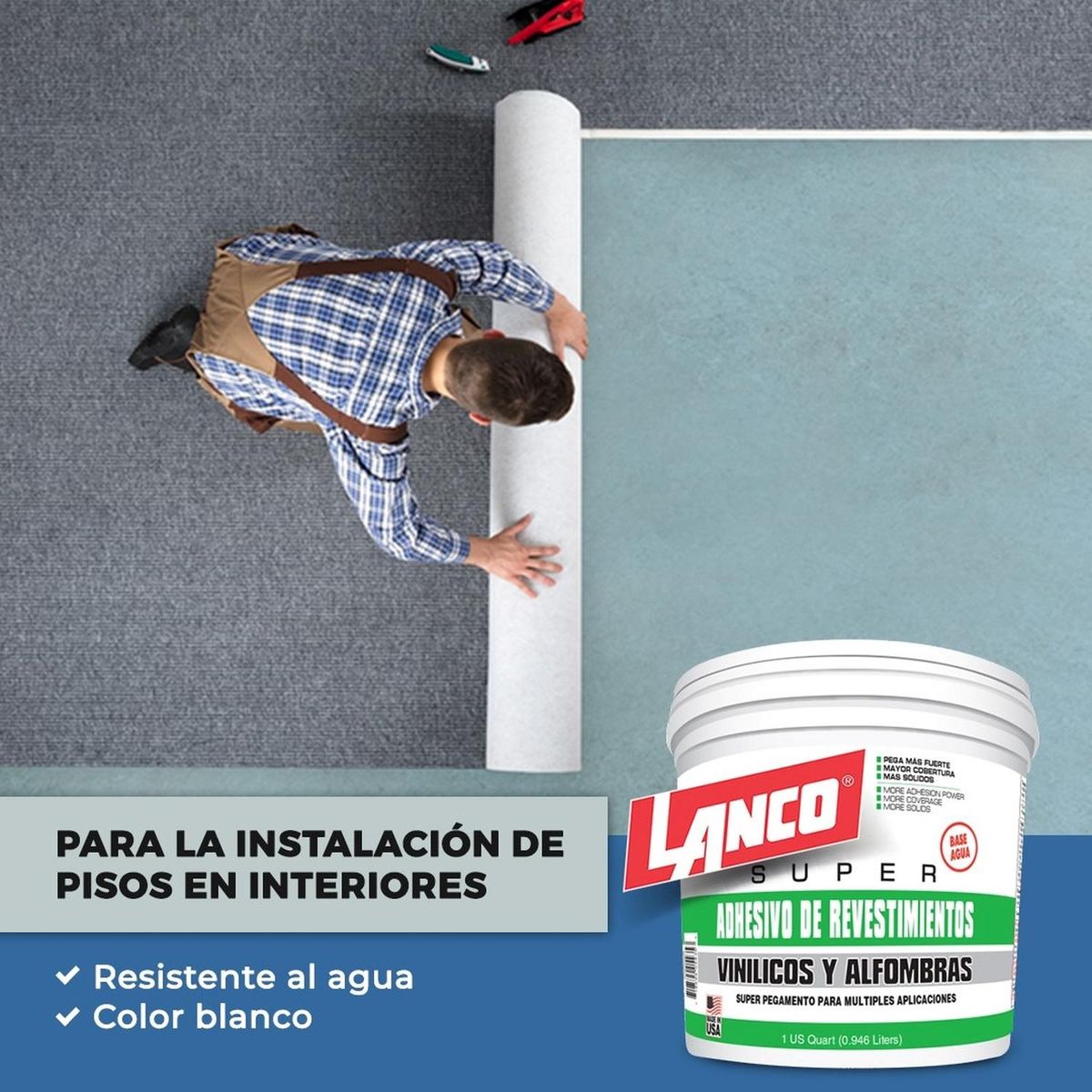LANCO - Adhesivo Alfombras y Vinilicos Galon 38lt Lanco