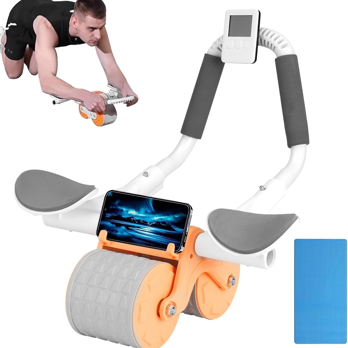 MOVI - Rueda Abdominal con Soporte en Codos y Rebote Automático