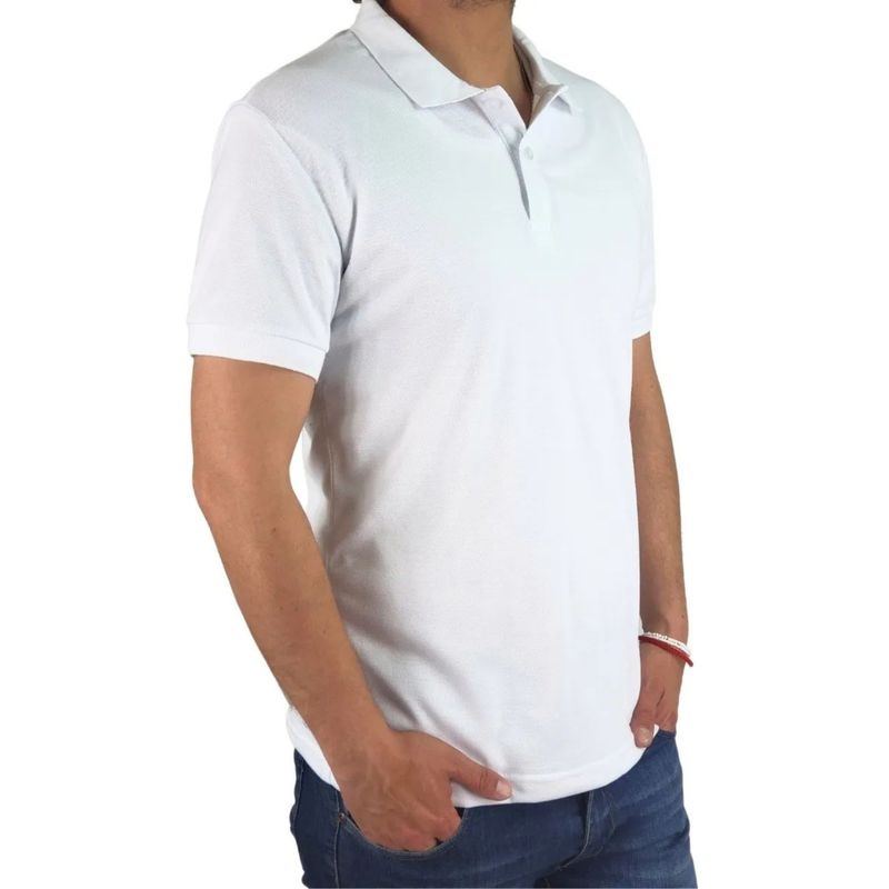 MPROPIA - Polera Piqué Hombre Premium Textura Suave. 3 Botones Uv  001