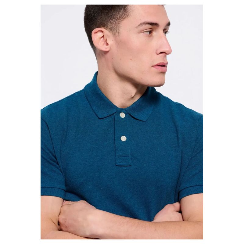 MPROPIA - Polera Piqué Hombre Premium Textura Suave. 3 Botones Uv  001
