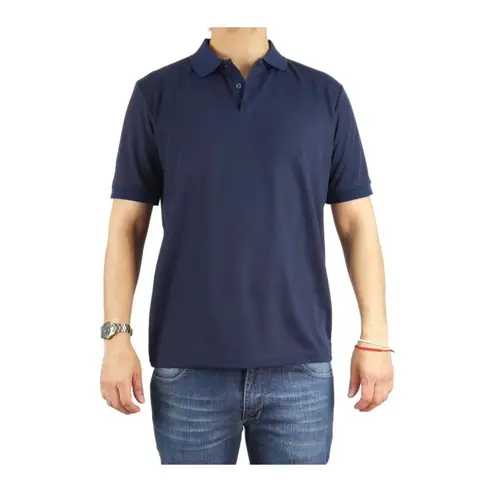 MPROPIA - Polera Piqué Hombre Premium Textura Suave. 3 Botones Uv 001