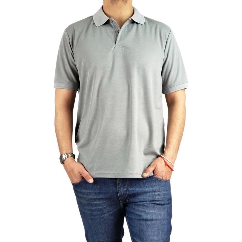 MPROPIA - Polera Piqué Hombre Premium Textura Suave. 3 Botones Uv  001