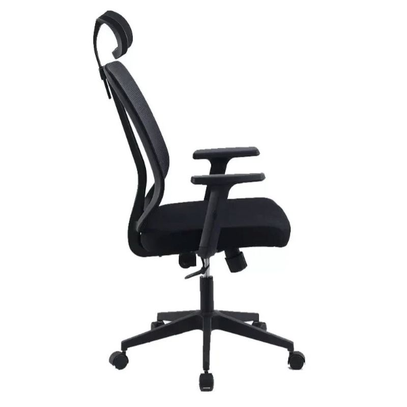 GENERICO - Silla De Escritorio Cuba Alta Brazo Reg Y Cabecero Form Color Negro