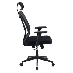 GENERICO - Silla De Escritorio Cuba Alta Brazo Reg Y Cabecero Color Negro