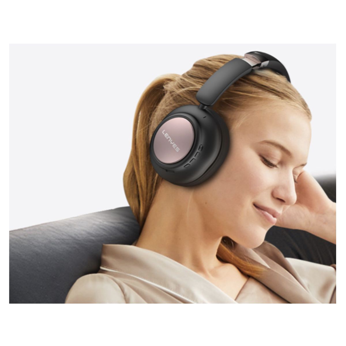 LENYES - Audífono Diadema Lenyes LH89 Bluetooth ANC 30Hras