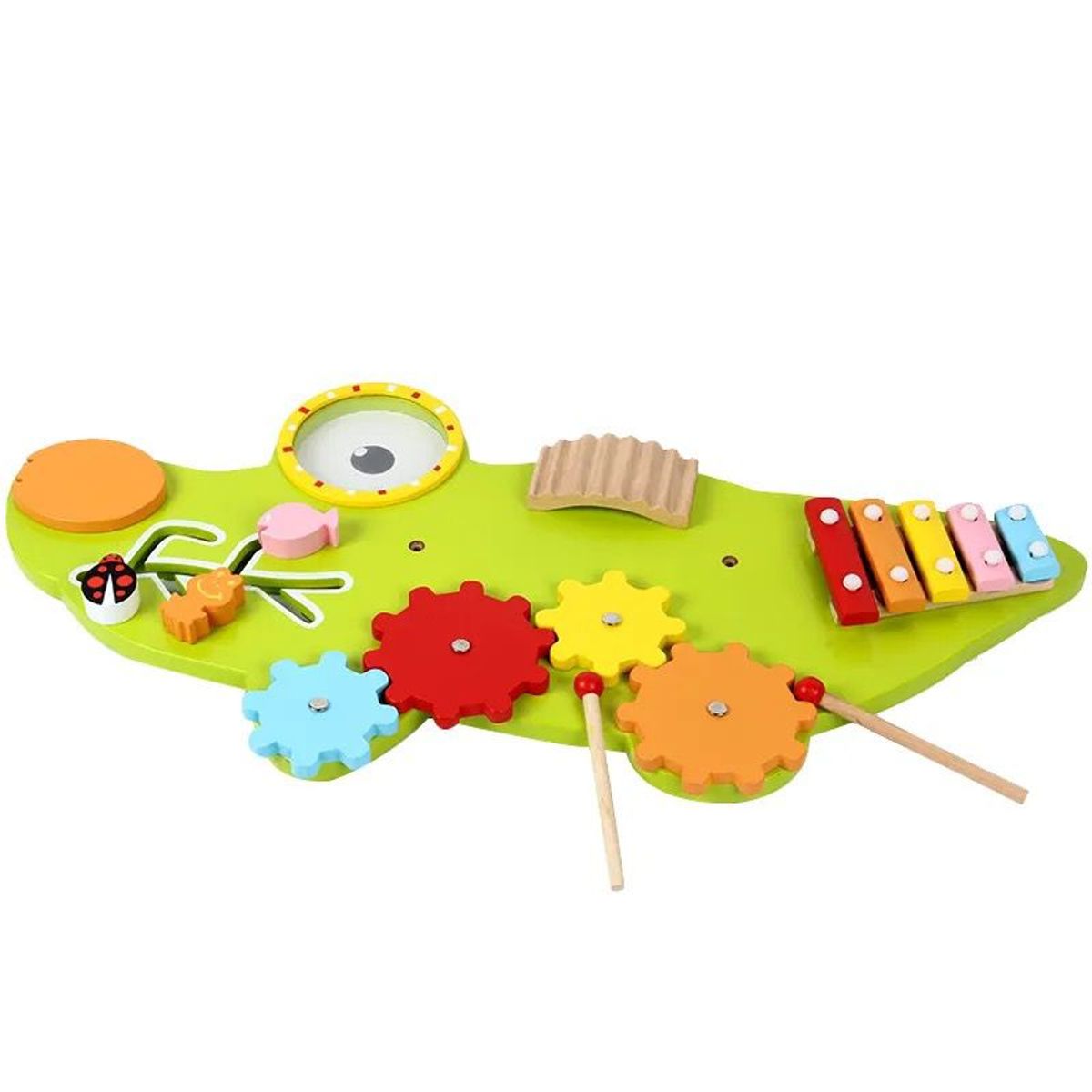 GENERICO - Cocodrilo Sensorial Didáctico - Panel Mural Infantil