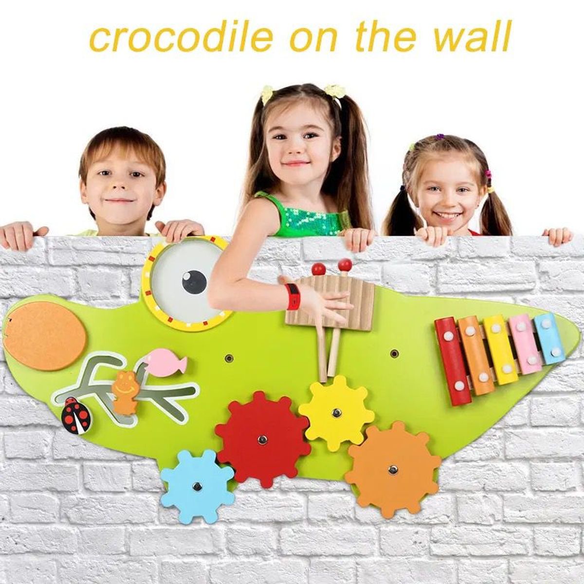 GENERICO - Cocodrilo Sensorial Didáctico - Panel Mural Infantil