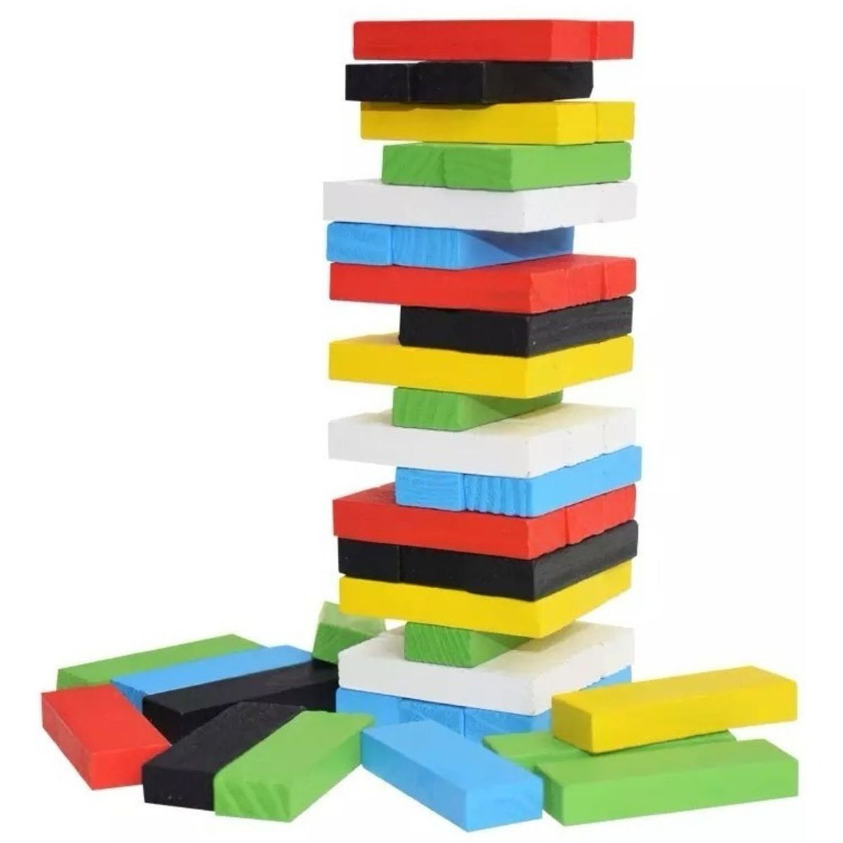 GENERICO - Jenga De Colores Y Números - 54 Bloques Divertidos