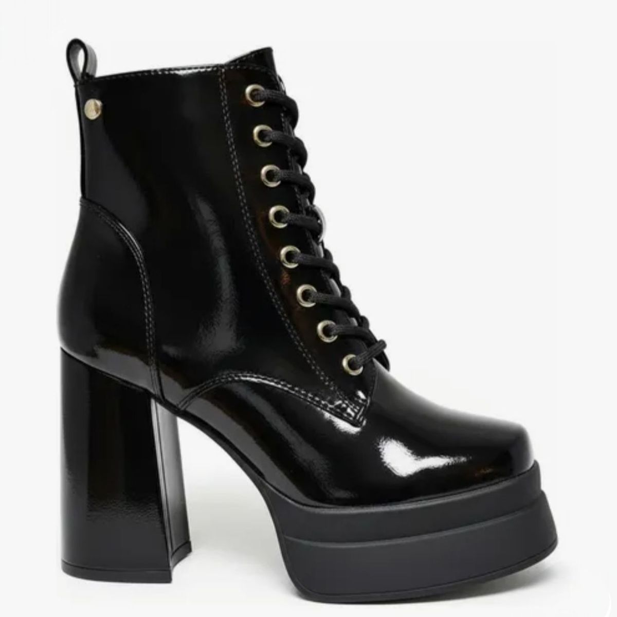 SNOOPY - Botin  Mujer Taco Alto con Plataforma  en Charol M492