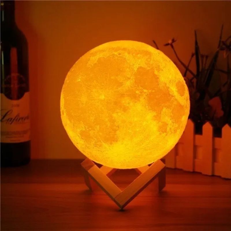 MOVI - Humificador Lámpara Tipo Luna 3D USB  Relajación y Aromaterapia