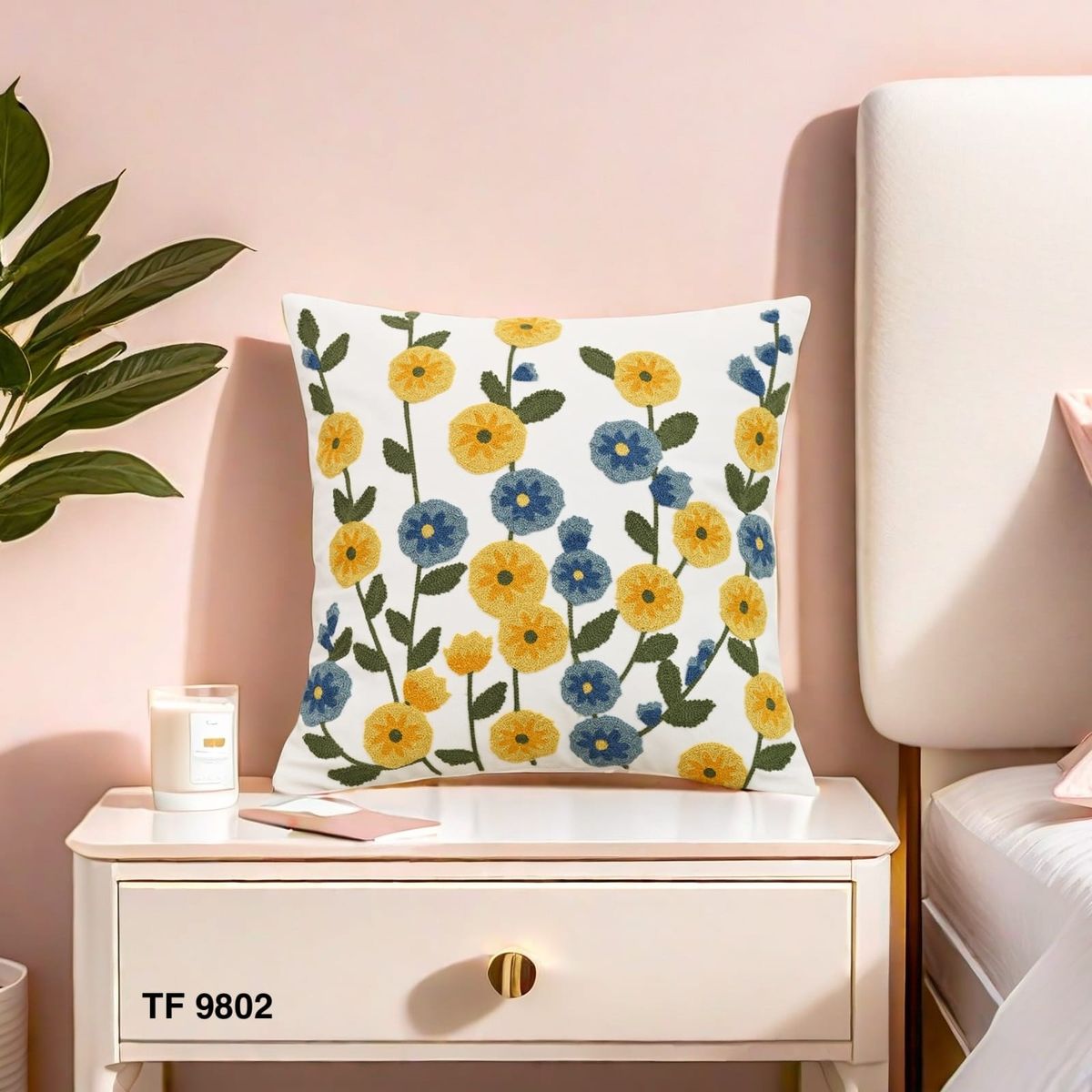 GENERICO - PACK / 2 FUNDAS PARA COJÍN BORDADOS