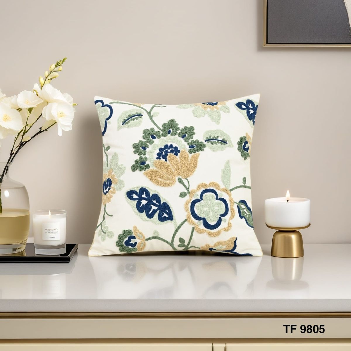 GENERICO - PACK / 2 FUNDAS PARA COJÍN BORDADOS