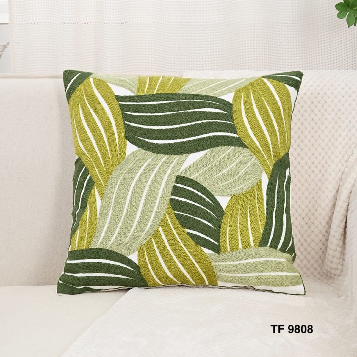 GENERICO - PACK / 2 FUNDAS PARA COJÍN BORDADOS