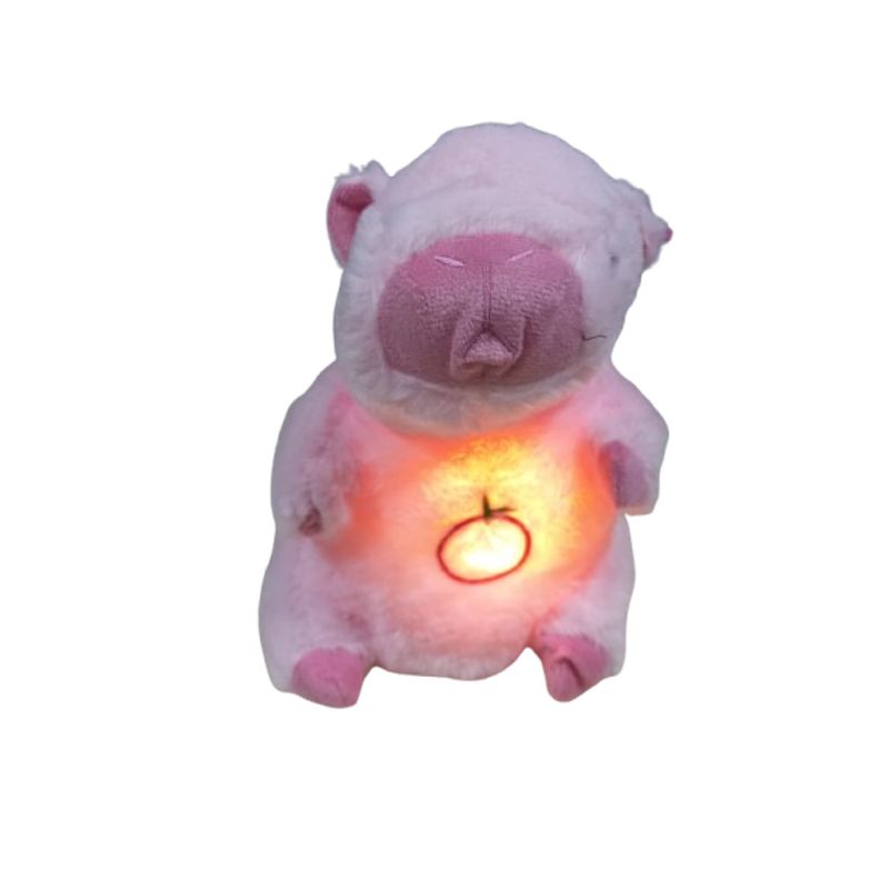 GENERICO - Peluche suave Cabybara 25 cm respira, musica, luz