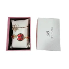 GENERICO - Set caja linda reloj con pulsera 2 piezas de acero inoxidable mujer