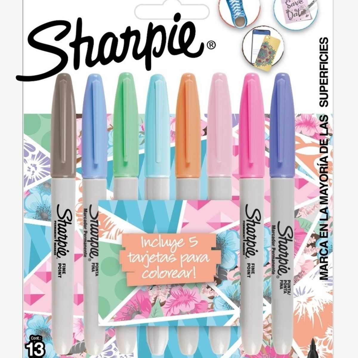 SHARPIE - Set 8 marcadores permanentes pastel Sharpie