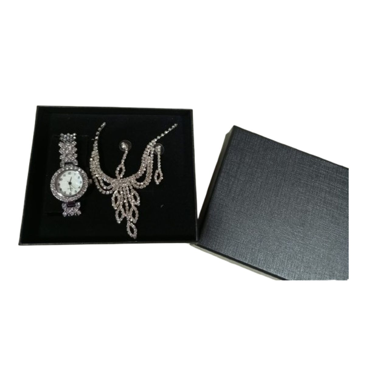 GENERICO - Set caja linda reloj con accesorios 4unds de acero inoxidable mujer
