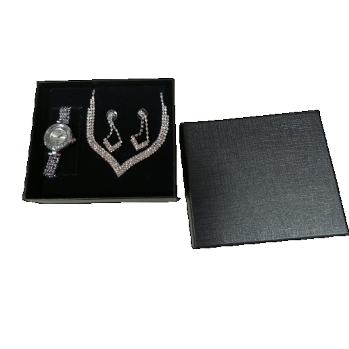 GENERICO - Set caja linda reloj con accesorios 4unds de acero inoxidable mujer