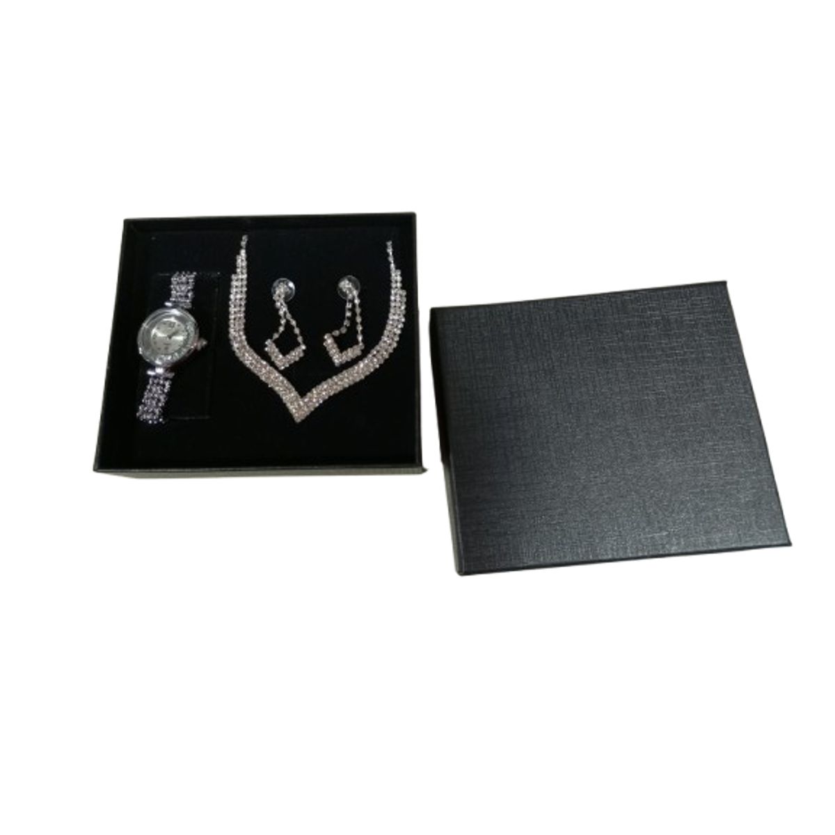 GENERICO - Set caja linda reloj con accesorios 4unds de acero inoxidable mujer